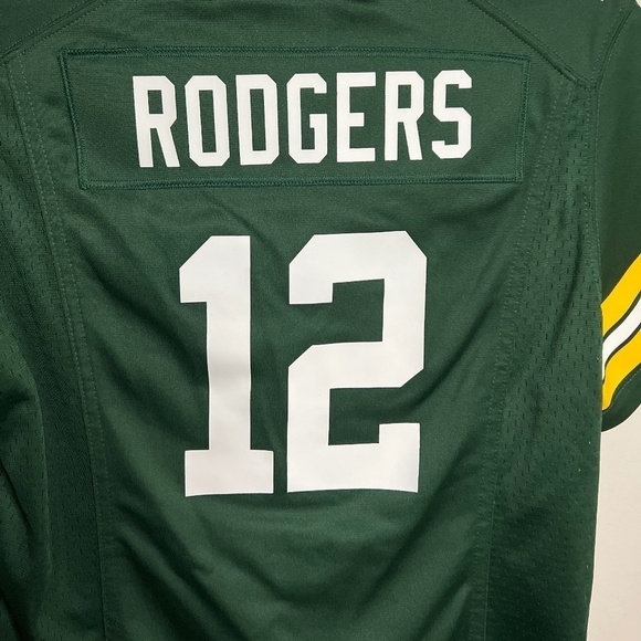 NIKE GREEN BAY PACKERS AARON RODGERS ON FIELD JERSEY SIZE LARGE GREEN HOME - Picture 9 of 9